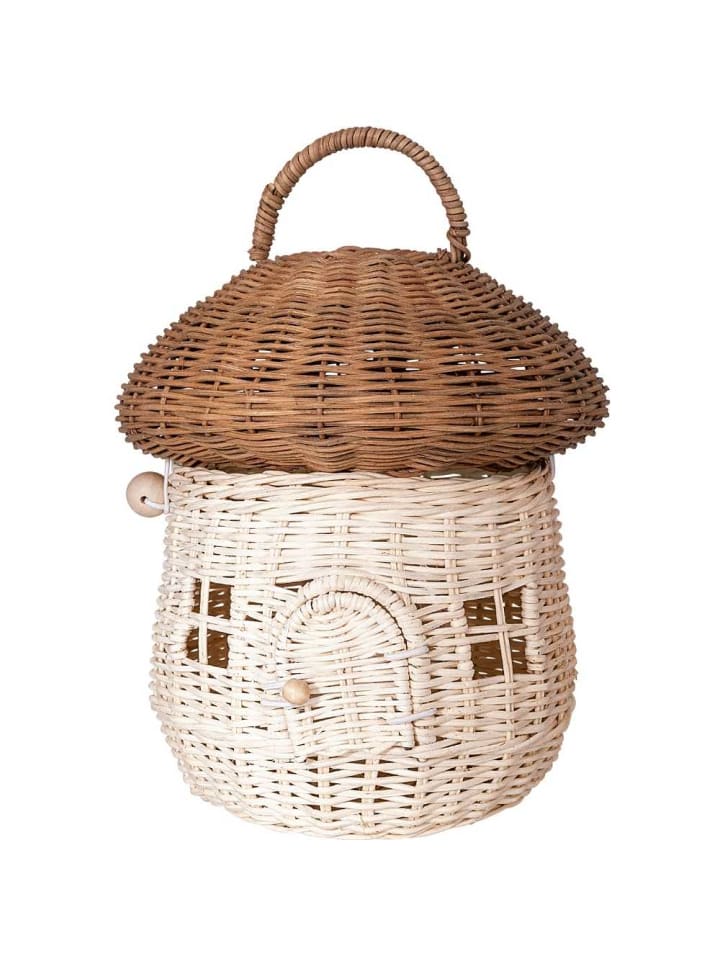 PILZ Haus Natur Rattan 2-farbig 24x20 cm