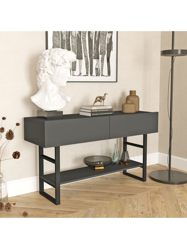 Konsolentisch Lappeenranta in Anthrazit (B)139cm (H)76cm (T)43cm
