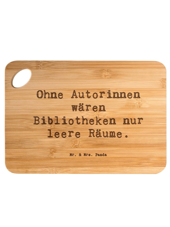 Frühstücksbrettchen Spruch Autorin Magie mit Sp... in Braun