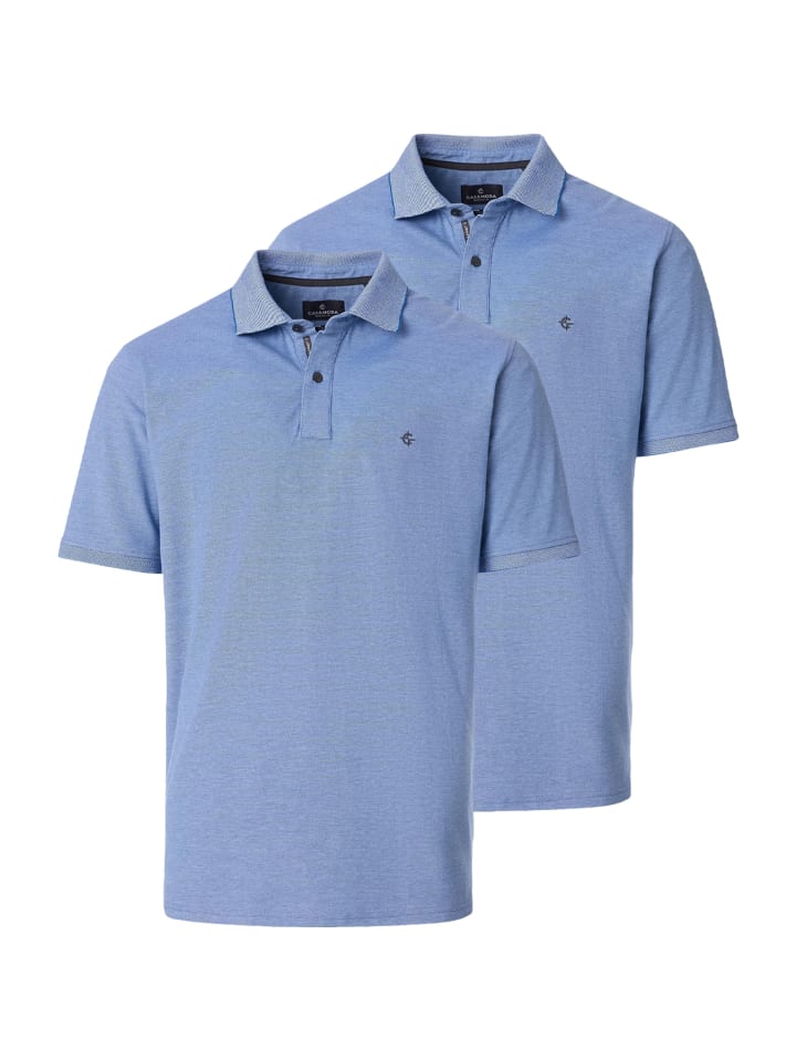 Poloshirt Basic in Hellblau