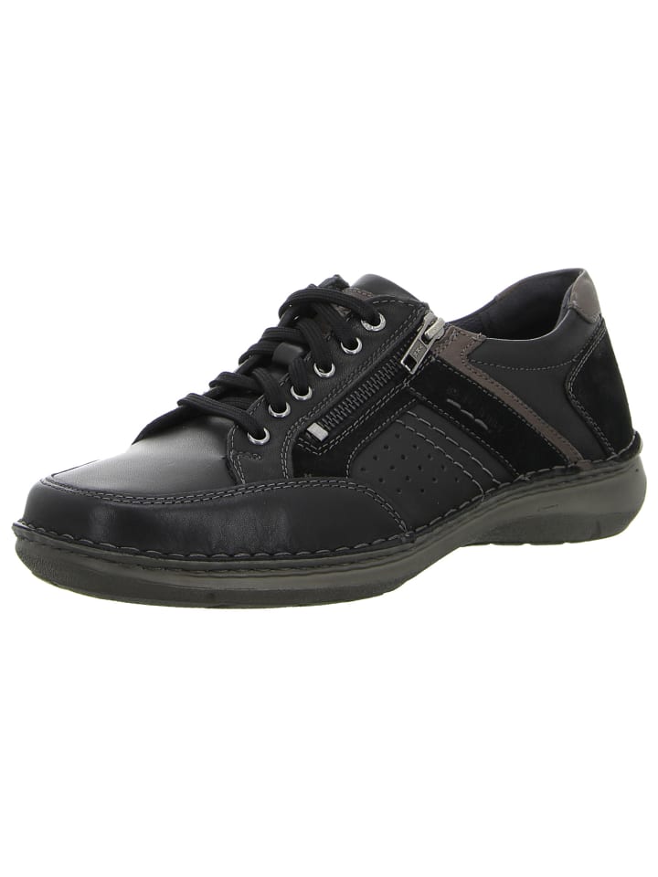 Sportlicher Schnürschuh in schwarz