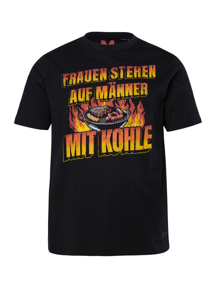Kurzarm T-Shirt in schwarz