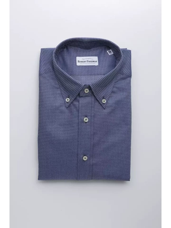 Blau Baumwolle Herren Hemd