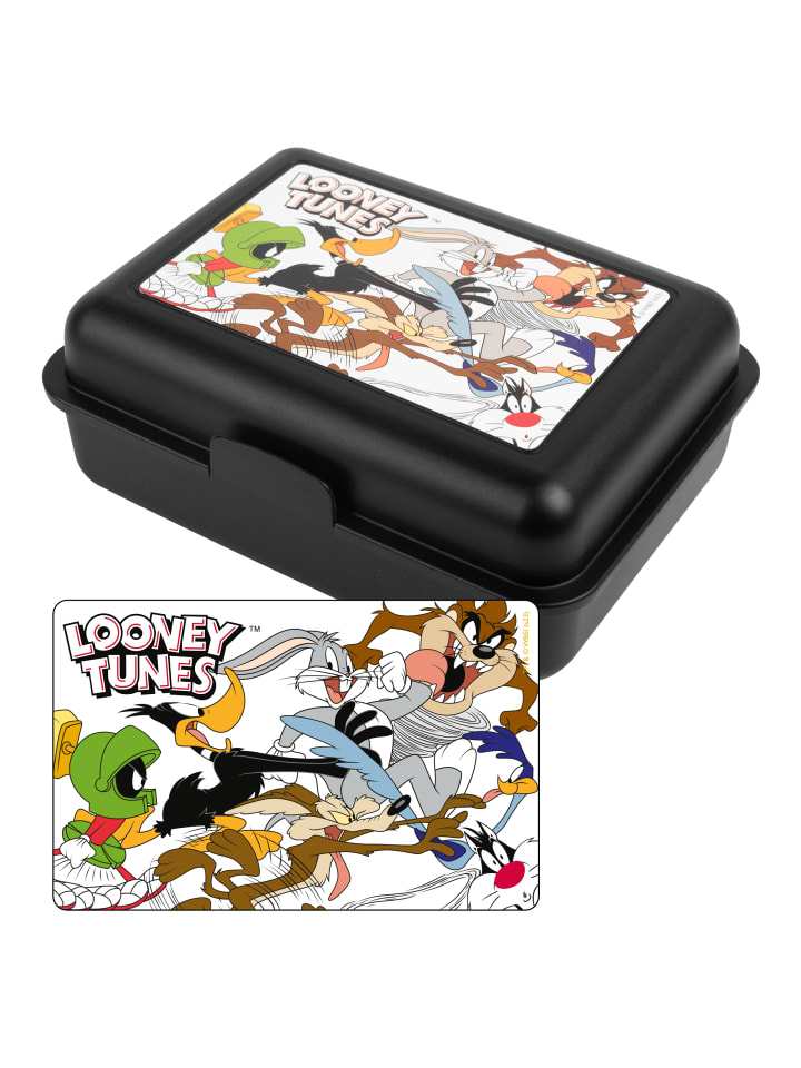 Looney Tunes Brotdose mit Trennwan - Family in schwarz