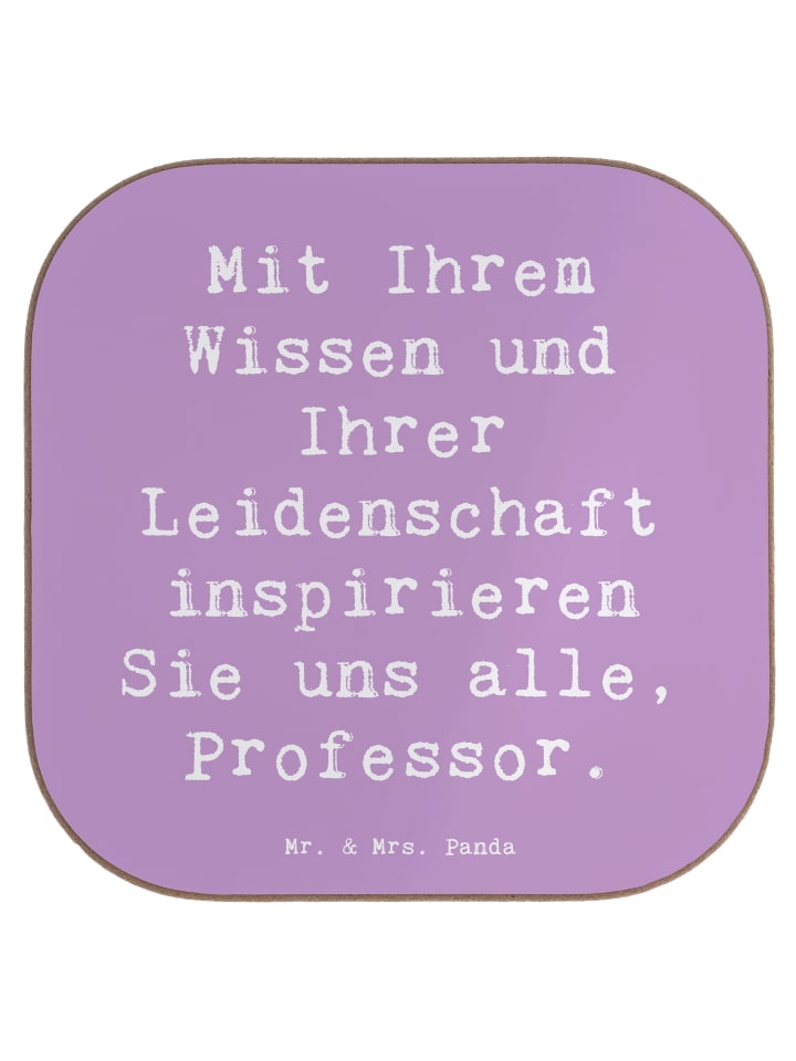 Coaster Spruch Inspirierender Professor mit Spruch in Lavendeltraum