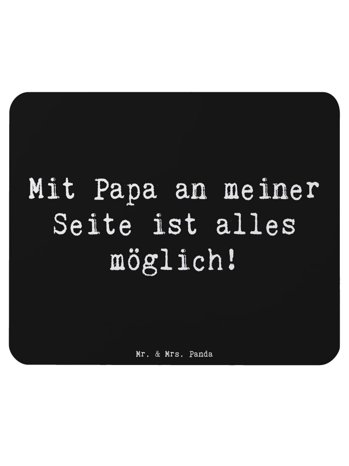 Design Mauspad Spruch Papa Möglichmacher mit Sp... in Schwarz