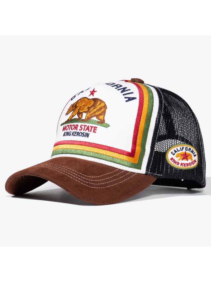 King Kerosin Trucker Cap California in braun/schwarz