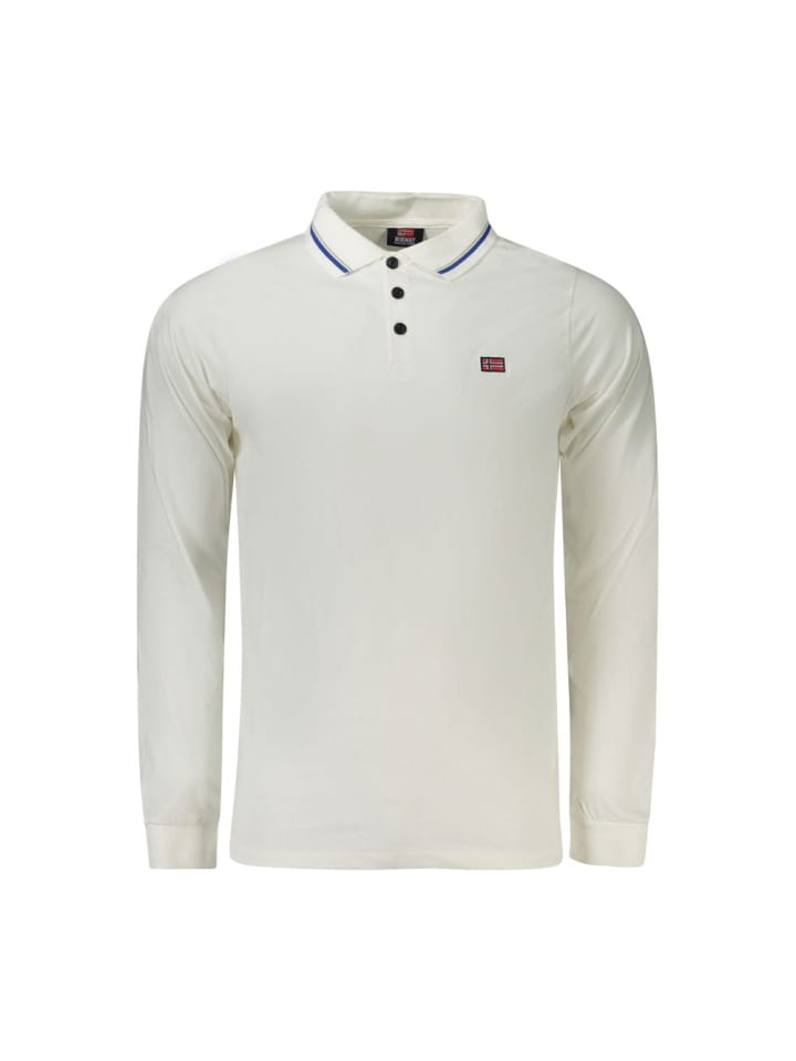 Weiß Blau Polyamid Herren Pullover