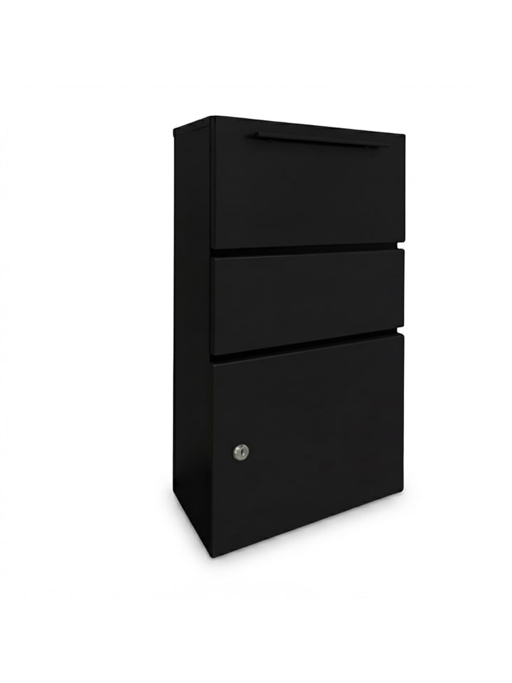 Paketbox in Schwarz - (B)44 x (H)82 x (T)22 cm