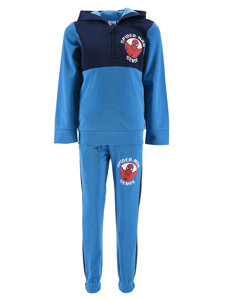 2tlg. Outfit: Trainingsanzug Sweatshirt und Jogginghose in Blau