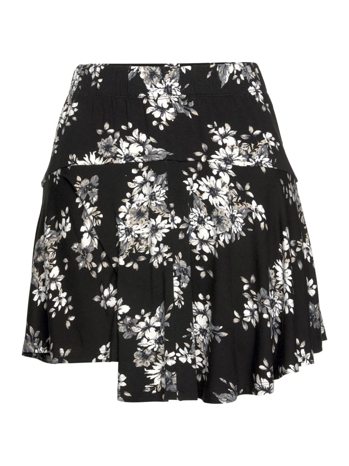 Hosenrock in schwarz-creme-bedruckt