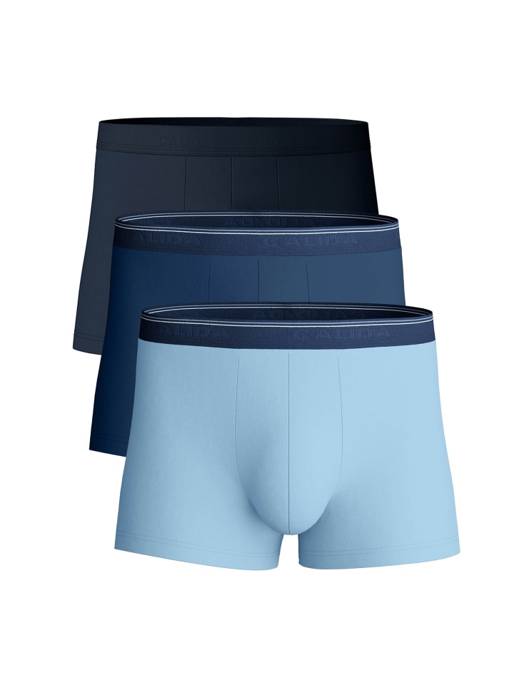 Boxershort 3er Pack in Blau (Atlantic)