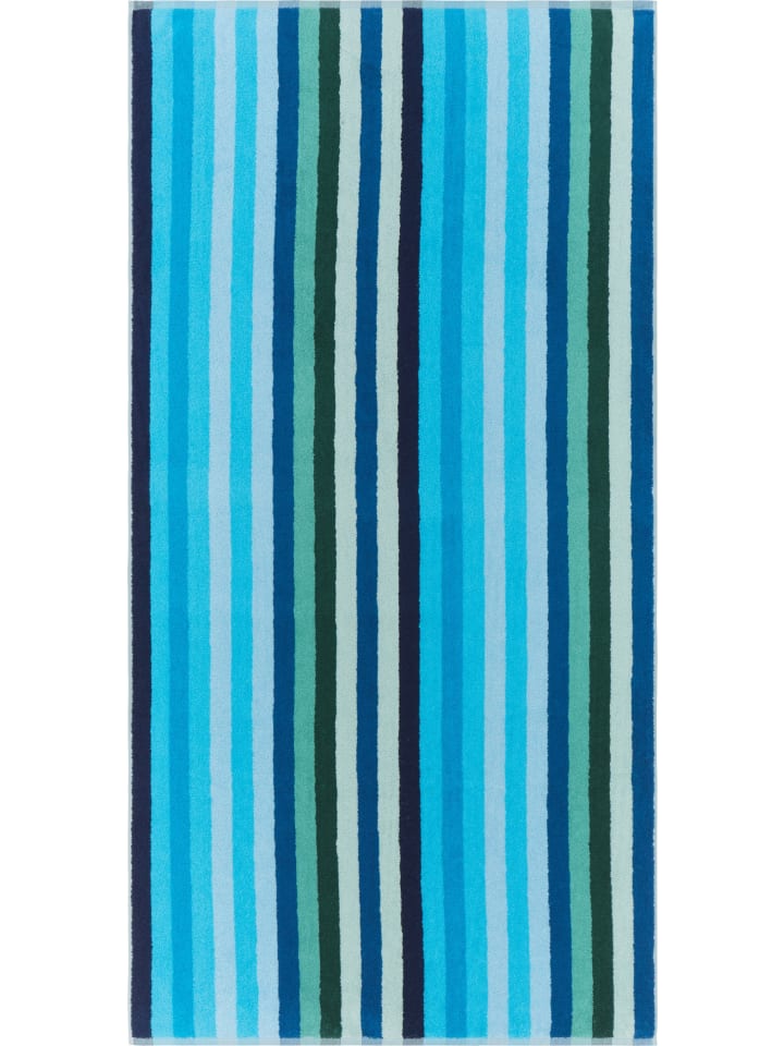 Jacquard Liegetuch in blau-grün