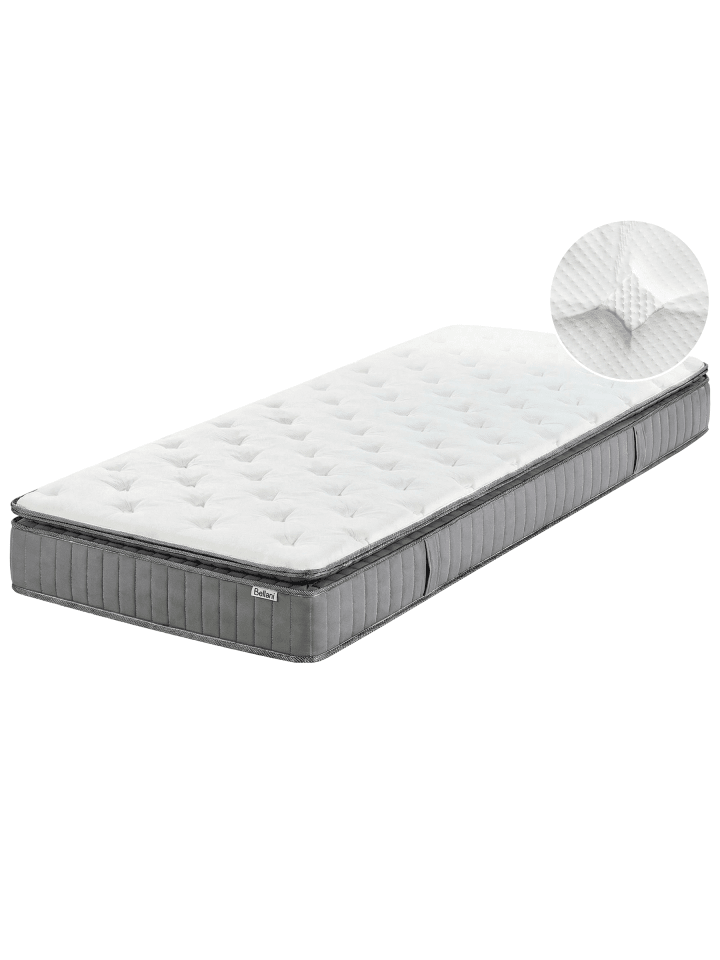 Matratze COOL HYBRID 7 PRO in Weiß/Grau - (W) 90 x (H) 25 x (L) 200 cm H3/4 Fest