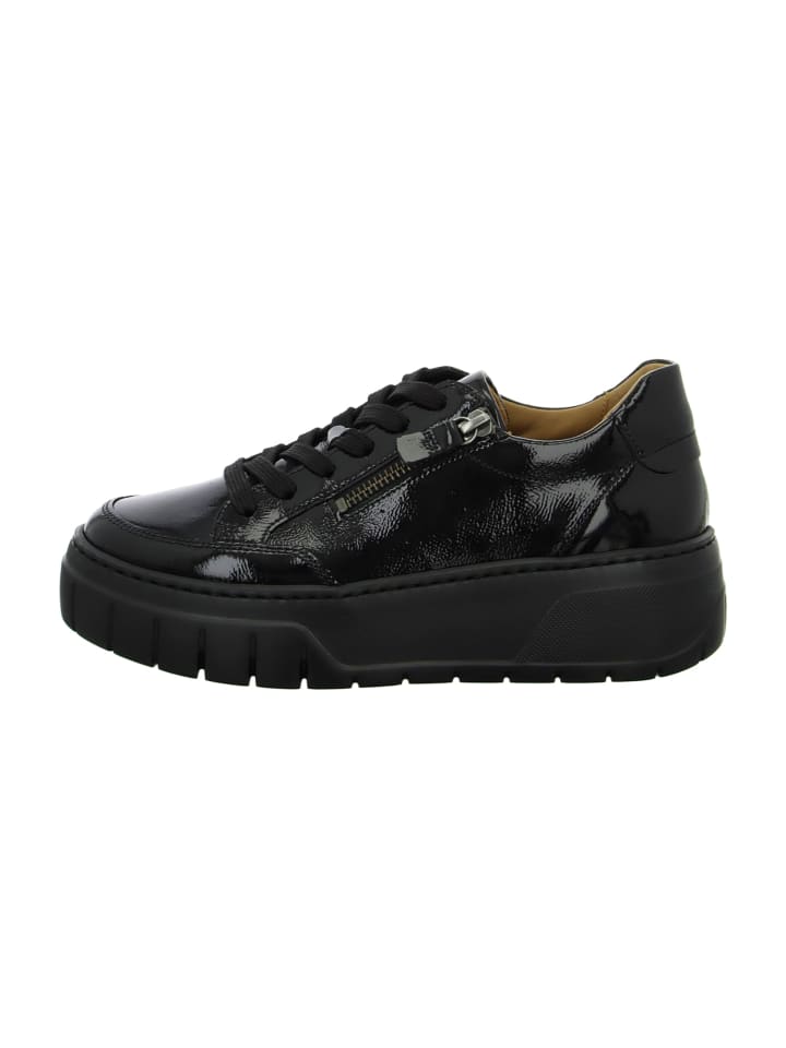 Plateau Schnürschuhe in Schwarz