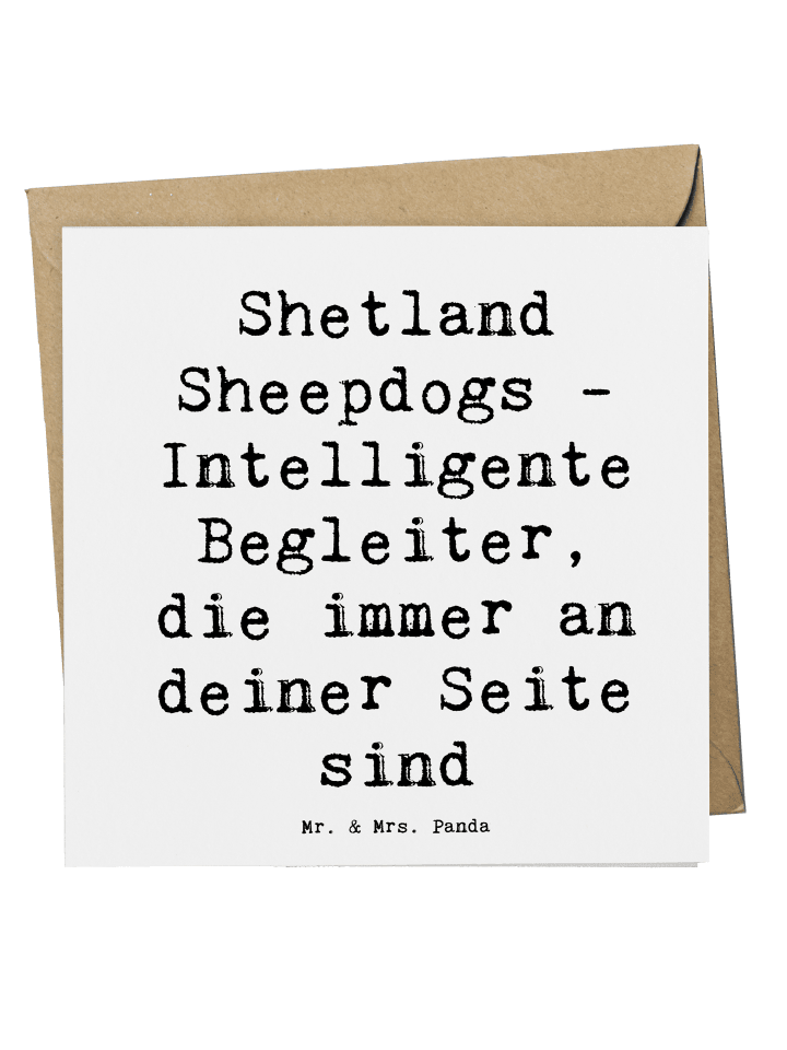Deluxe Karte Spruch Shetland Sheepdog Freund mi... in Weiß