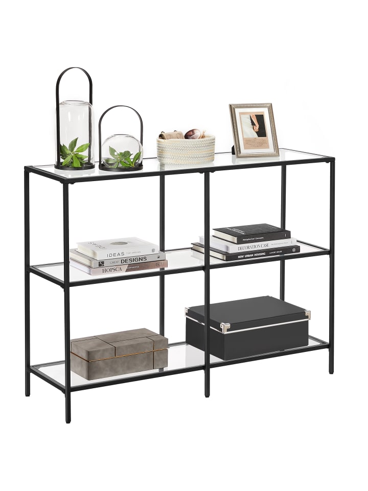 Beistelltisch Baris in Schwarz-Transparent - (B)100 x (H)73 x (T)30 cm