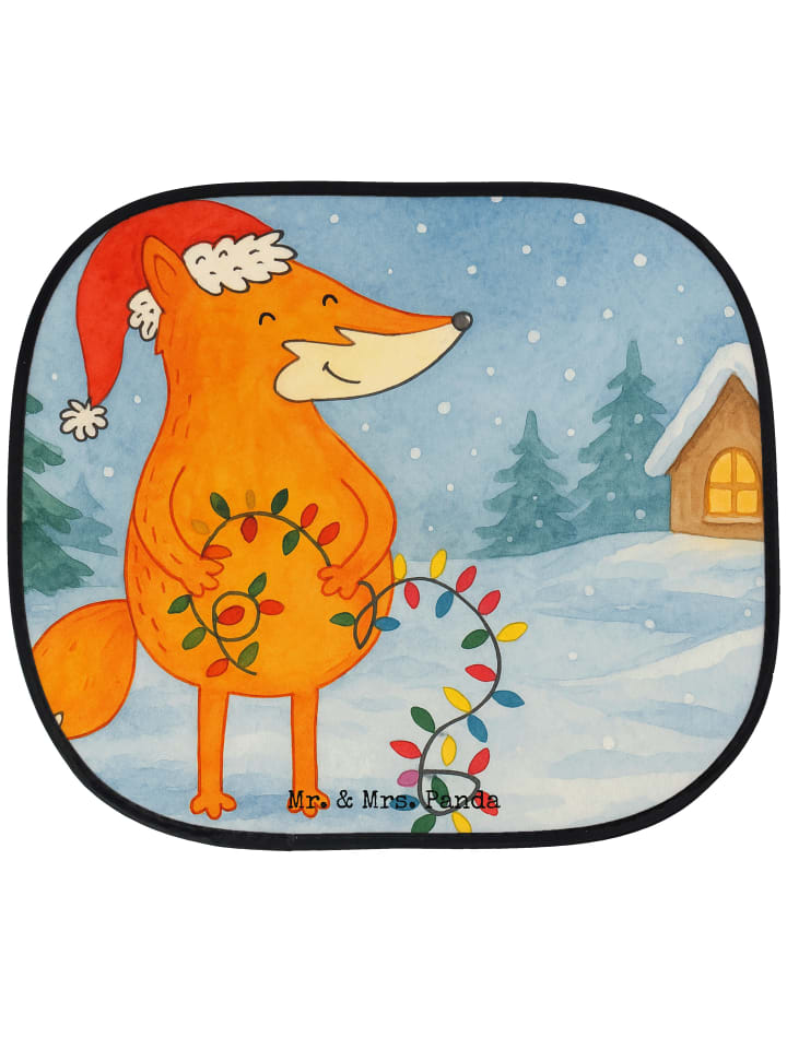 Auto Sonnenschutz Fuchs Weihnachten Design ohne... in Weiß