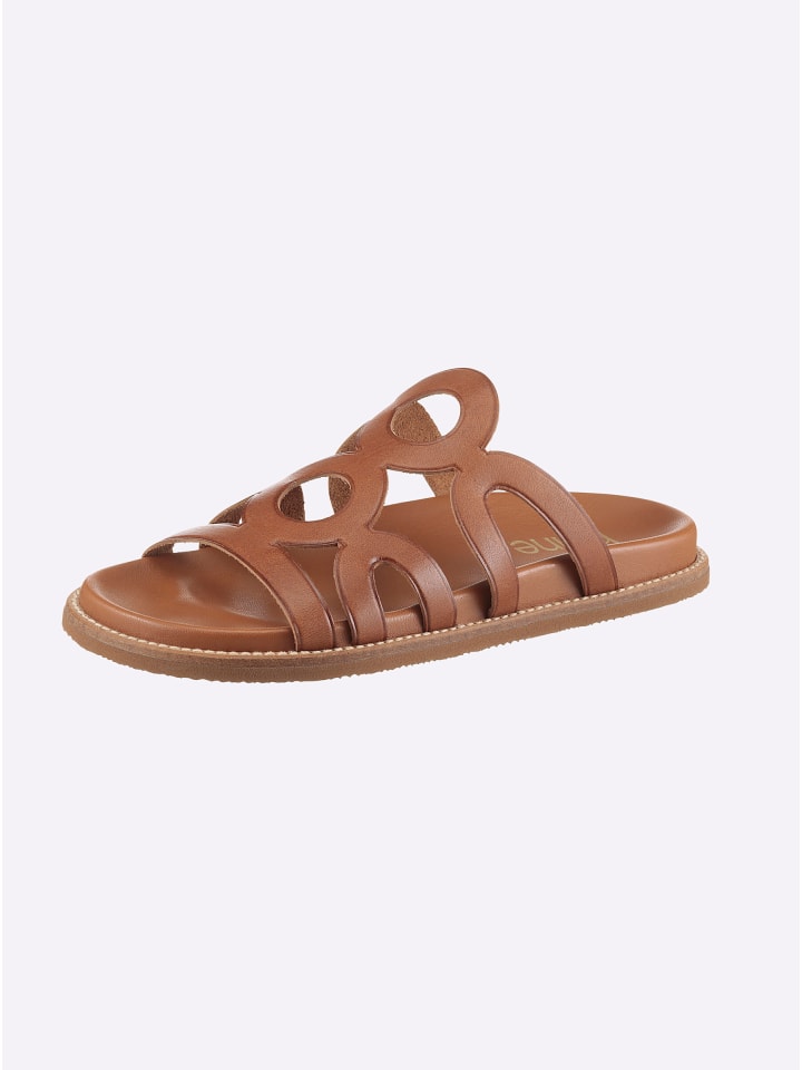 Pantolette in cognac