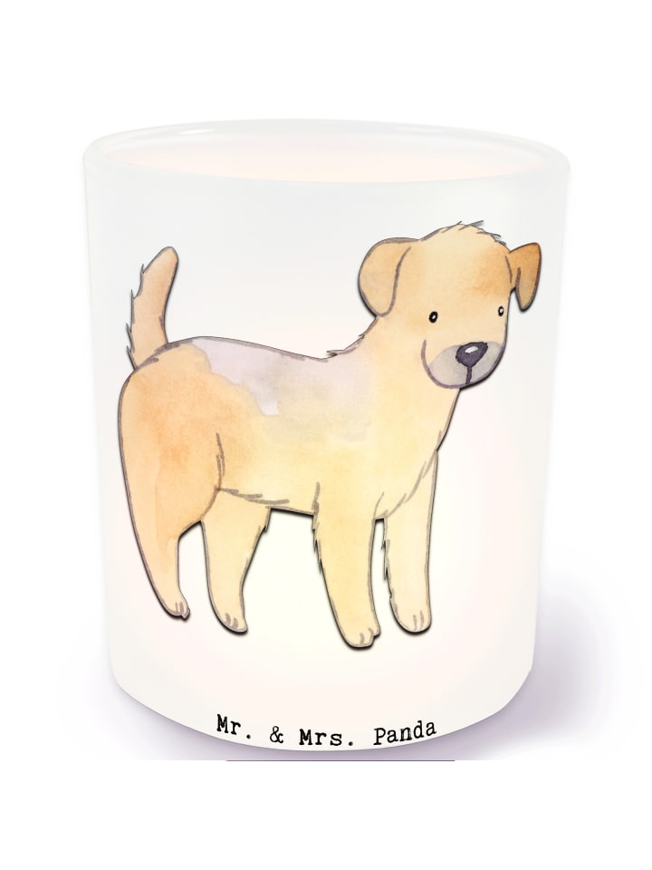 Glas Windlicht Border Terrier Lebensretter ohne... in Transparent