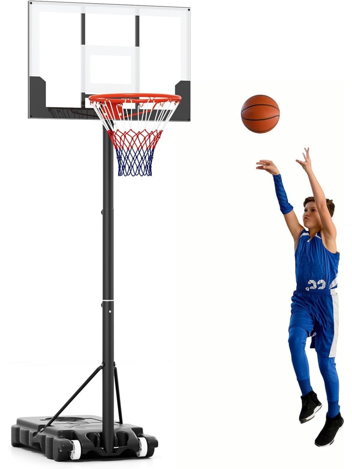 Basketballkorb Outdoor in Weiß