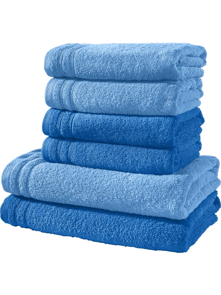 Frottier Frottier-Set 6-teilig Heidelberg in hellblau-royalblau