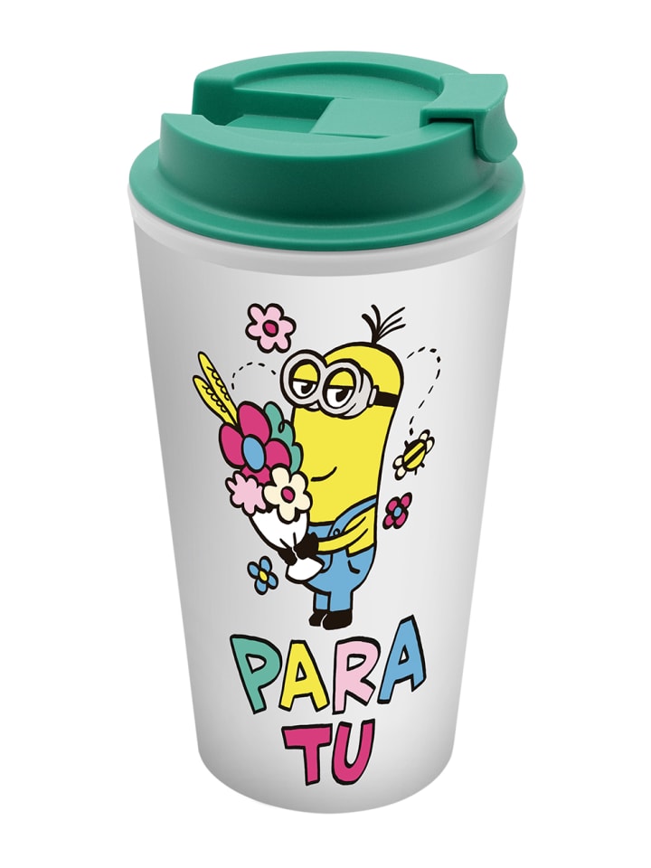 Coffee to go Becher Minions Bellospring in Türkis - 400 ml