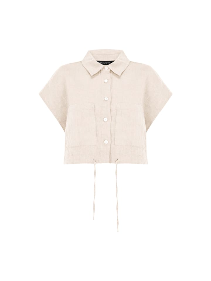 Kurzarmbluse Savannah in white