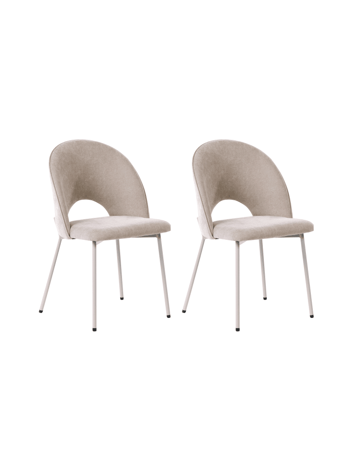 2er-Set Esszimmerstuhl COVELO in Beige