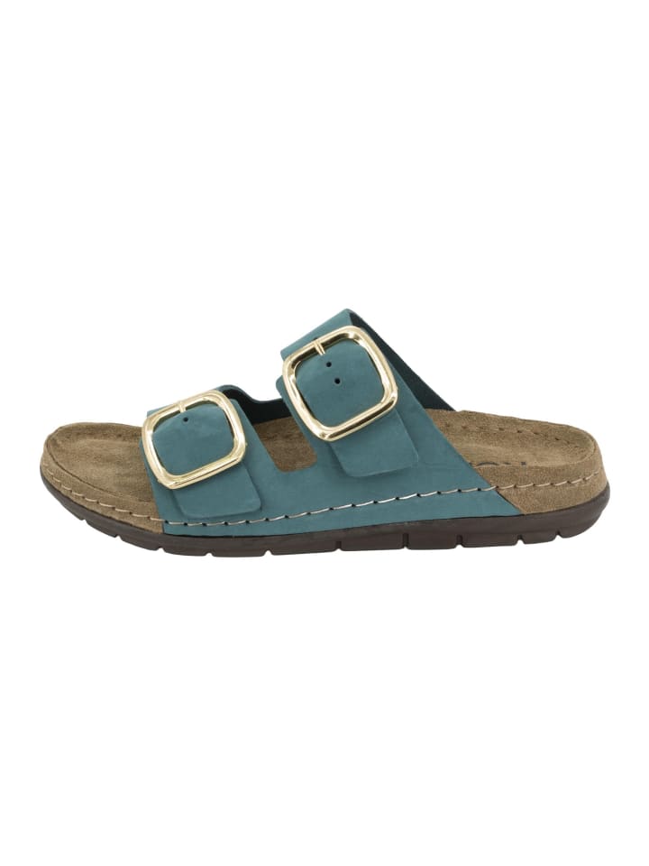 Pantoletten Rodigo-D in Petrol