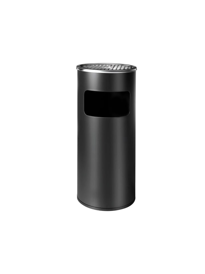 Standaschenbecher in Schwarz/ Silber – (H)60,5 x Ø24 cm