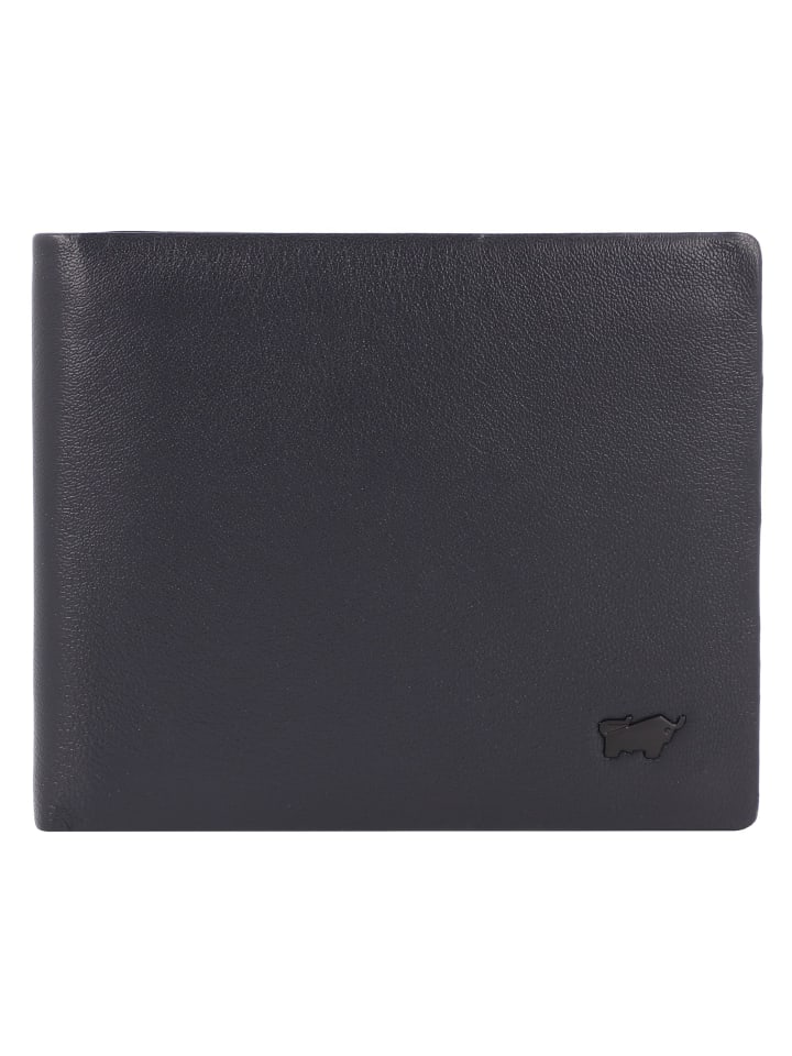 Hannes Geldbörse RFID Schutz Leder 11.5 cm navy