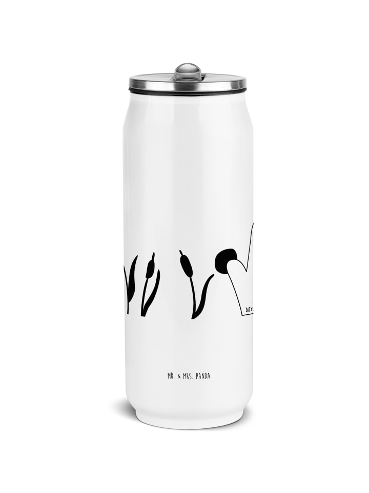 Trinkflasche Otter Stein ohne Spruch in Weiß