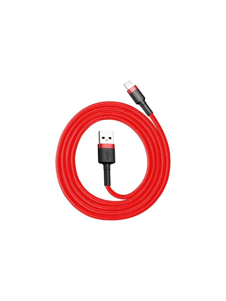Baseus QC3.0 2.4A Schnell-Ladekabel Lightning Kabel 2,4A 1m rot