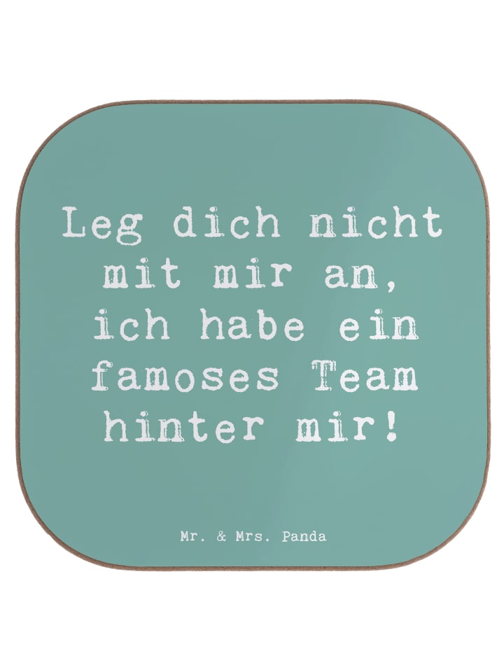 Tischuntersetzer Spruch Im Team zuMenschmenarbeite... in Meeresbrise