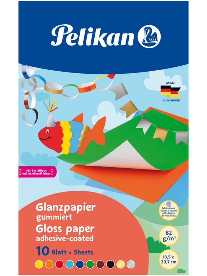 Glanzpapier 232 M/10 30x18cm 10 Blatt farbig sortiert
