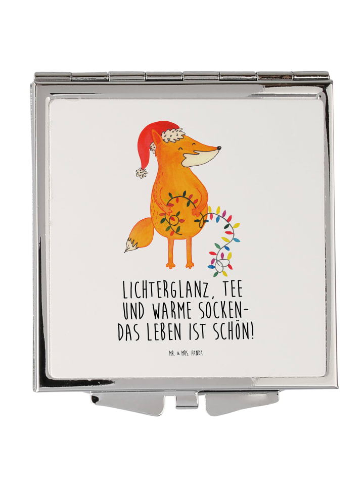 Frauenspiegel Fuchs Weihnachten mit Spruch in Weiß