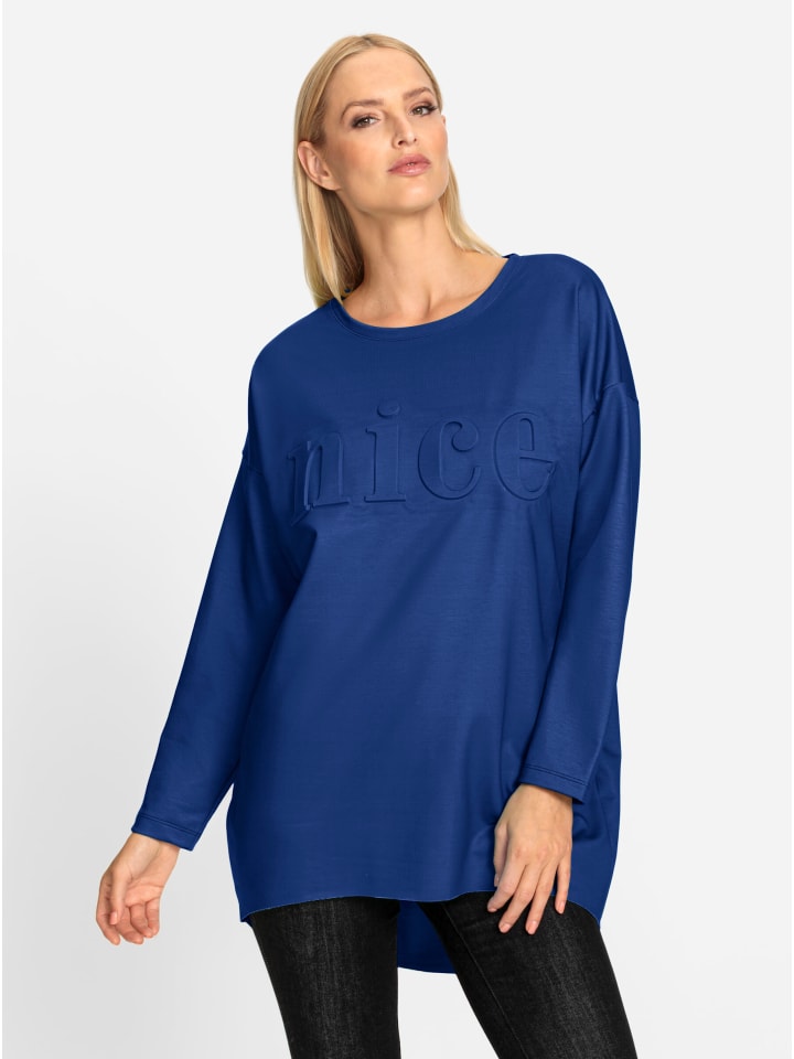 Longshirt in royalblau