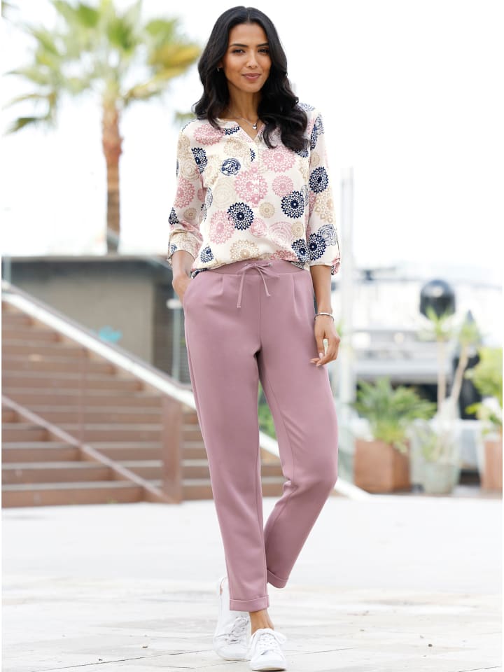 Jersey-Hose in mauve