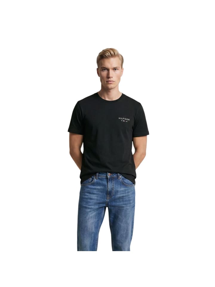 Schwarz Baumwolle T-Shirt