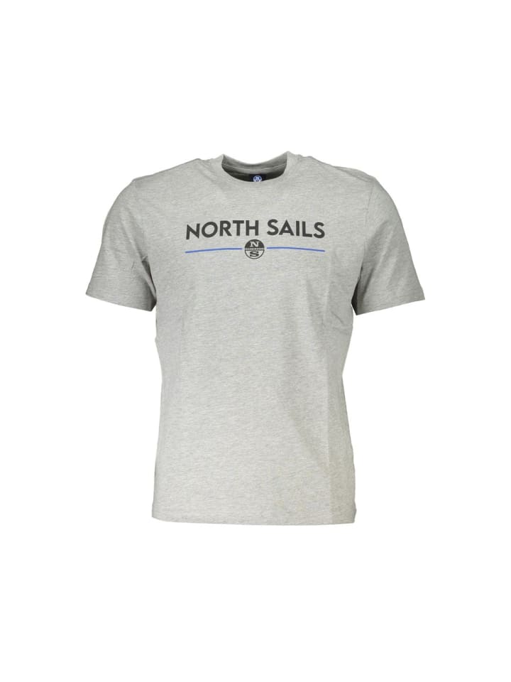 Grau Baumwolle Herren T-Shirt