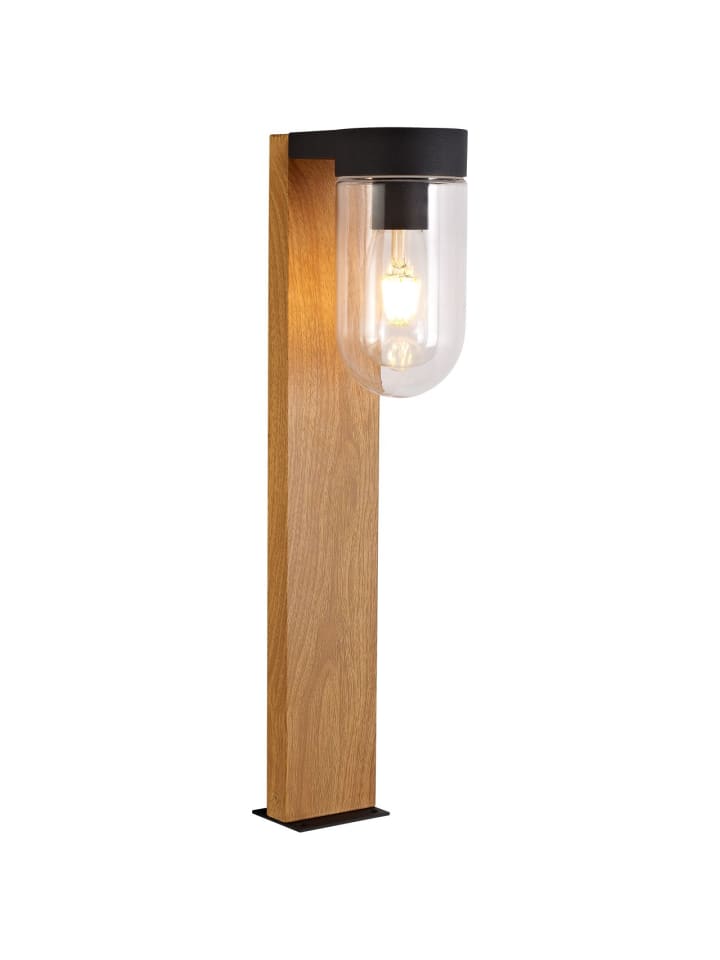 Außensockelleuchte 55cm Cabar 55x10x16 cm in holz dunkel/schwarz