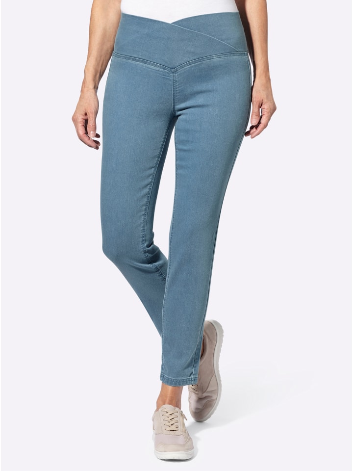 Jeans-Leggings in blue-bleached