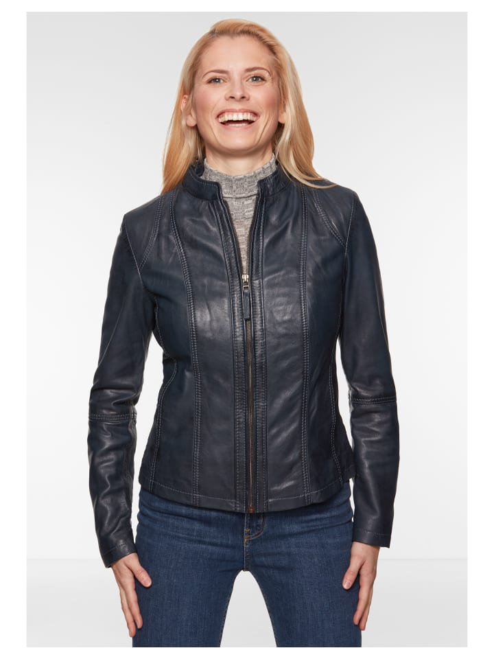 Lederjacke SEAMERA in Dunkelblau