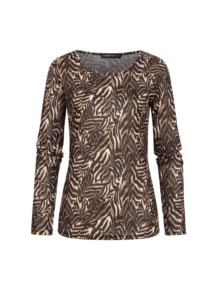 Long Sleef in black/beige