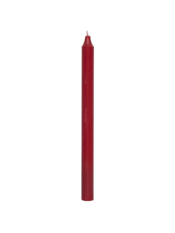 Rustikale Stabkerze 29 cm | Ø 2,2 cm in rot