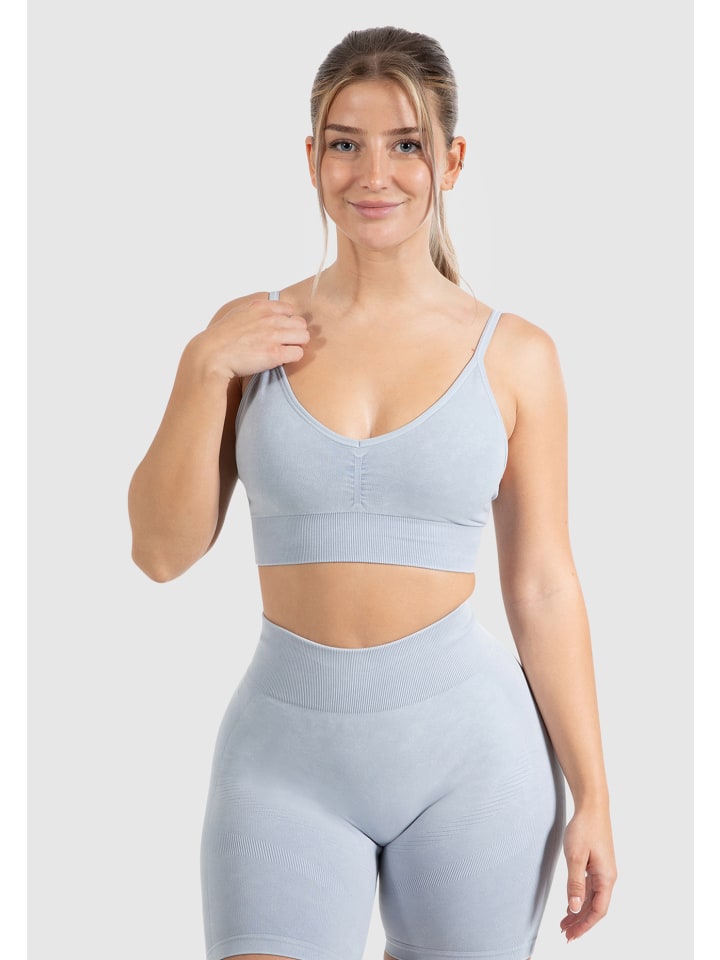 Sport BH Batik Acid Vera Scrunch in Hellblau