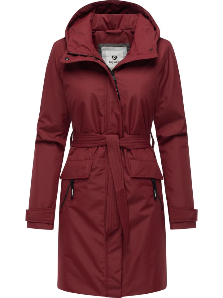 Kurzmantel Horatia Warm YOUMODO in Wine Red
