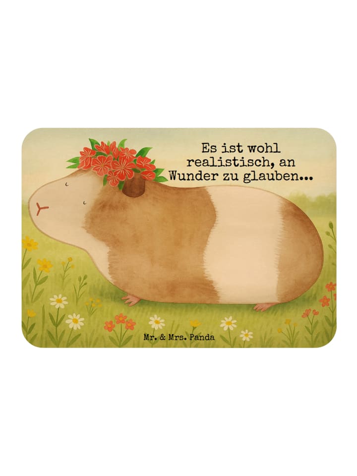 Magnet Meerschweinchen Weisheit Design mit Spruch in Weiß