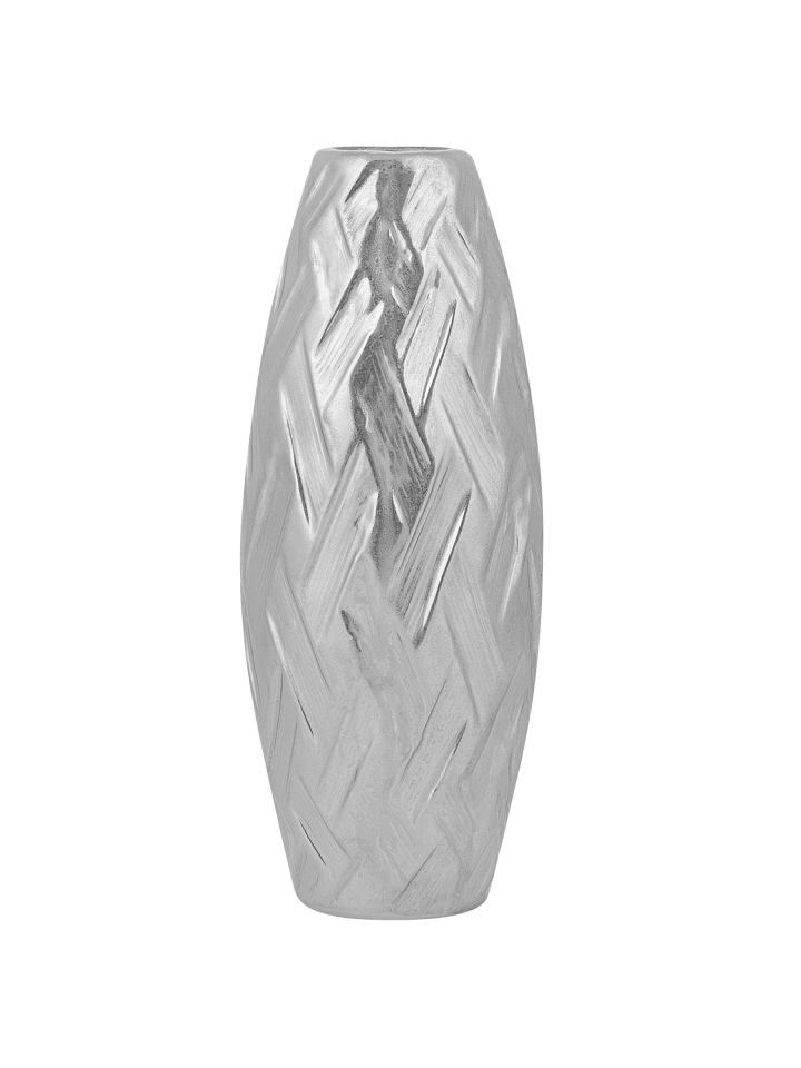 Dekovase ARPAD in Silber - (W) 12 x (H) 33 x (L) 12 cm